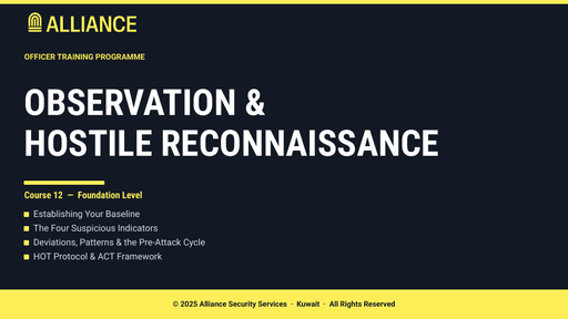 Observation & Hostile Reconnaissance