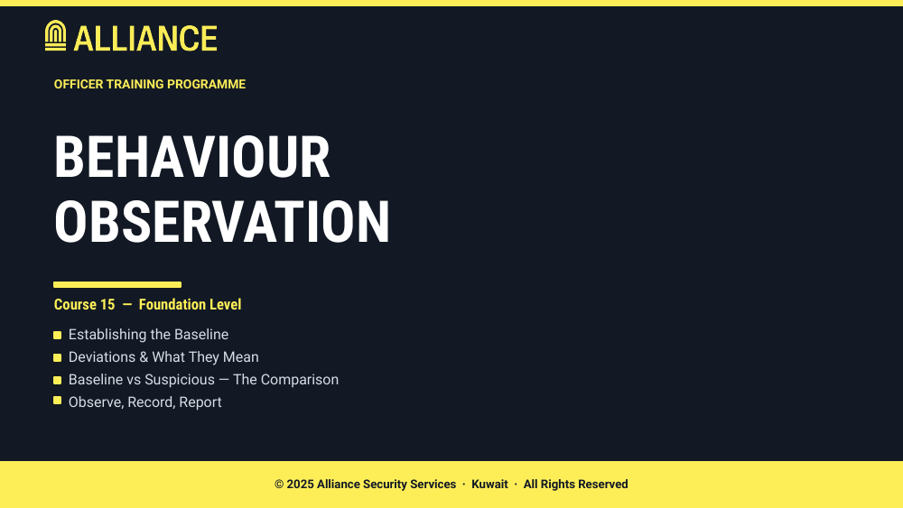 Behaviour Observation