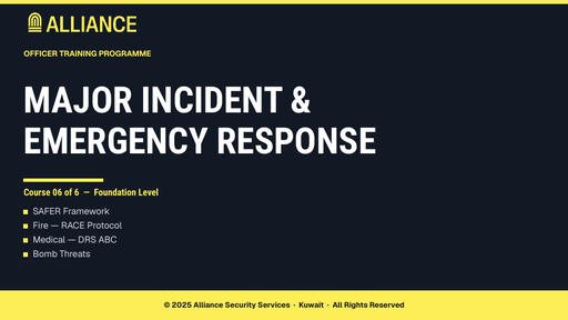 Major Incident & Emergency Response